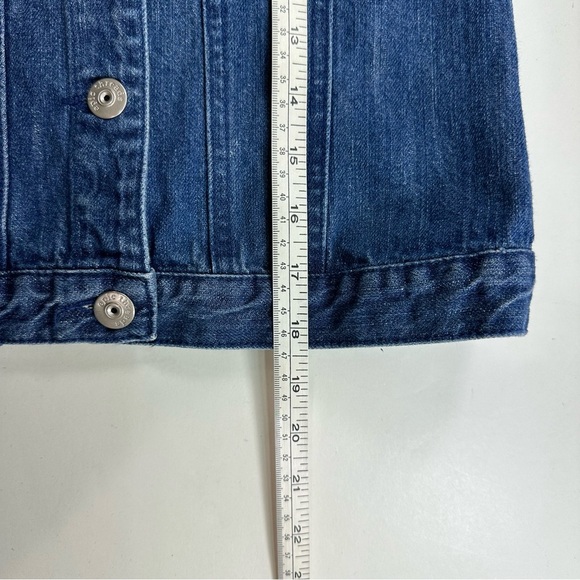 Girl’s Epic Threads Blue Jean Jacket w/studs Size Medium 100% Cotton Denim - Picture 6 of 7
